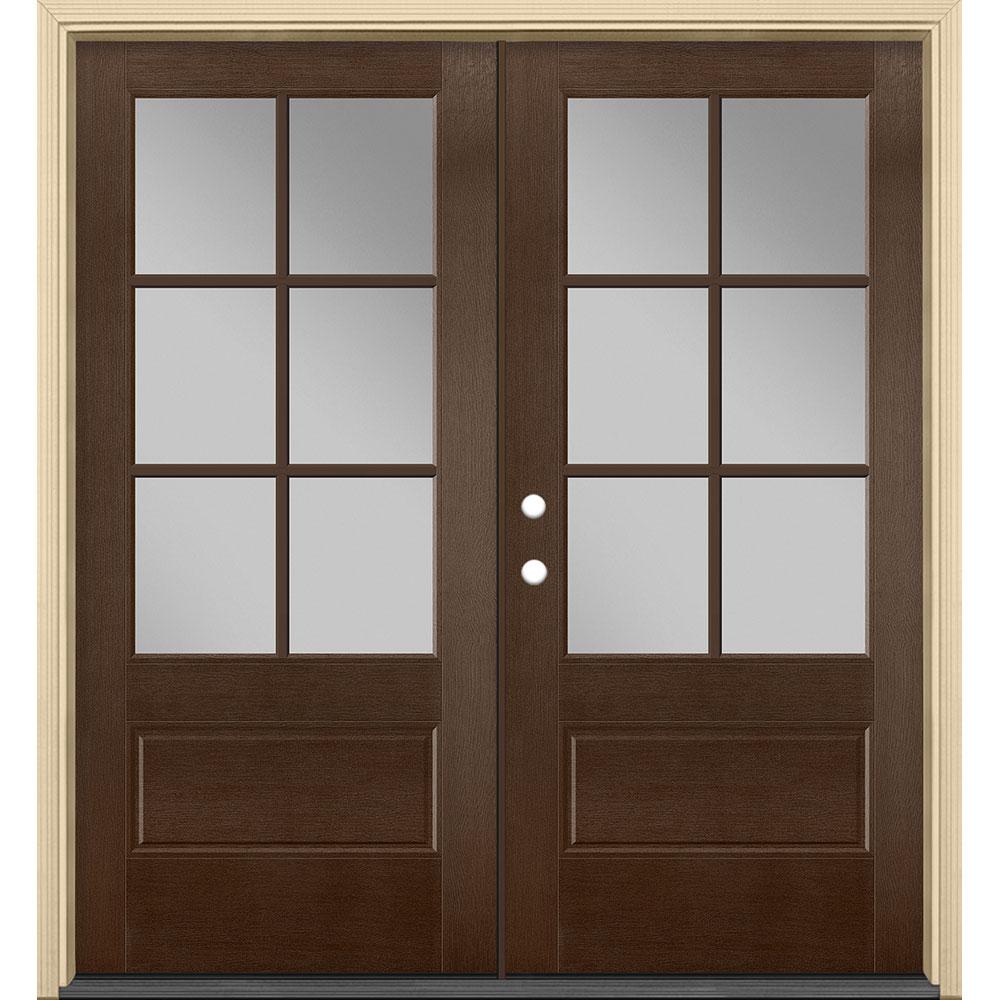 Wood Double Entry Doors With Glass