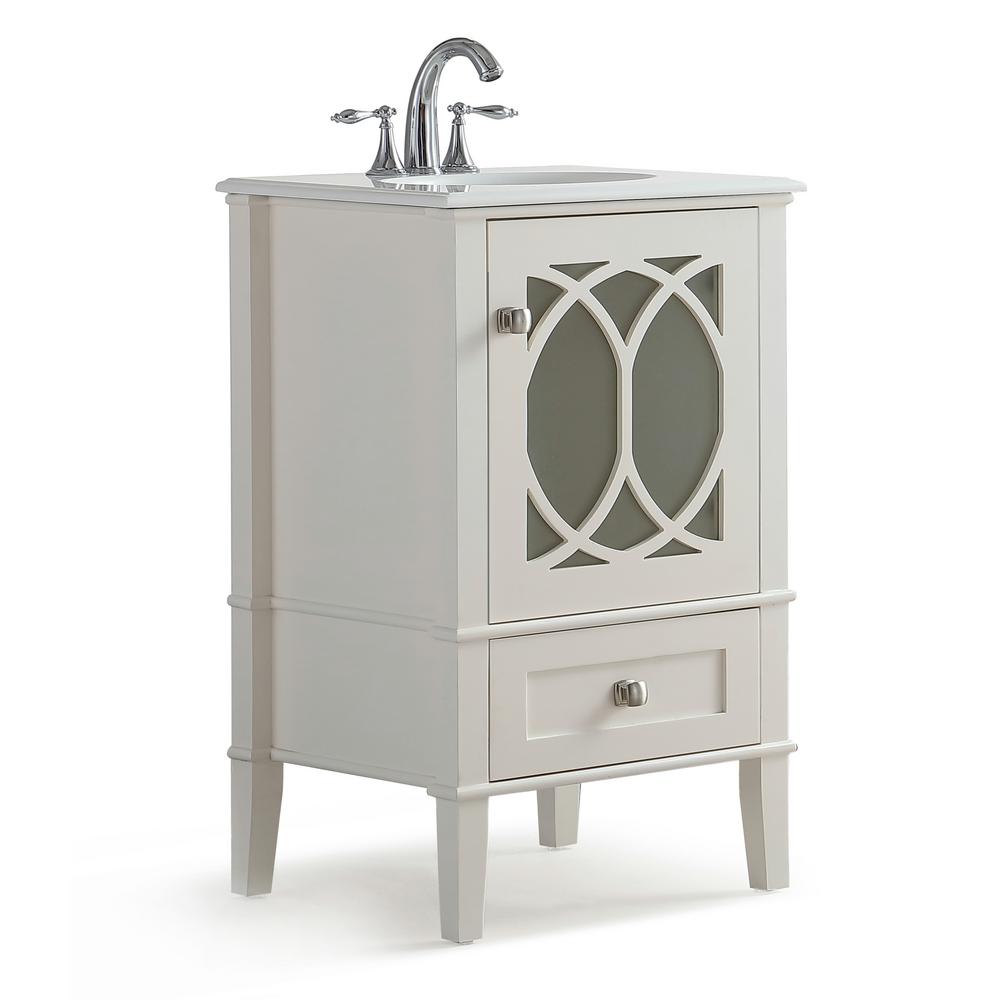 Brooklyn + Max Denning 21 in. W x 19 in. D Vanity in Pure