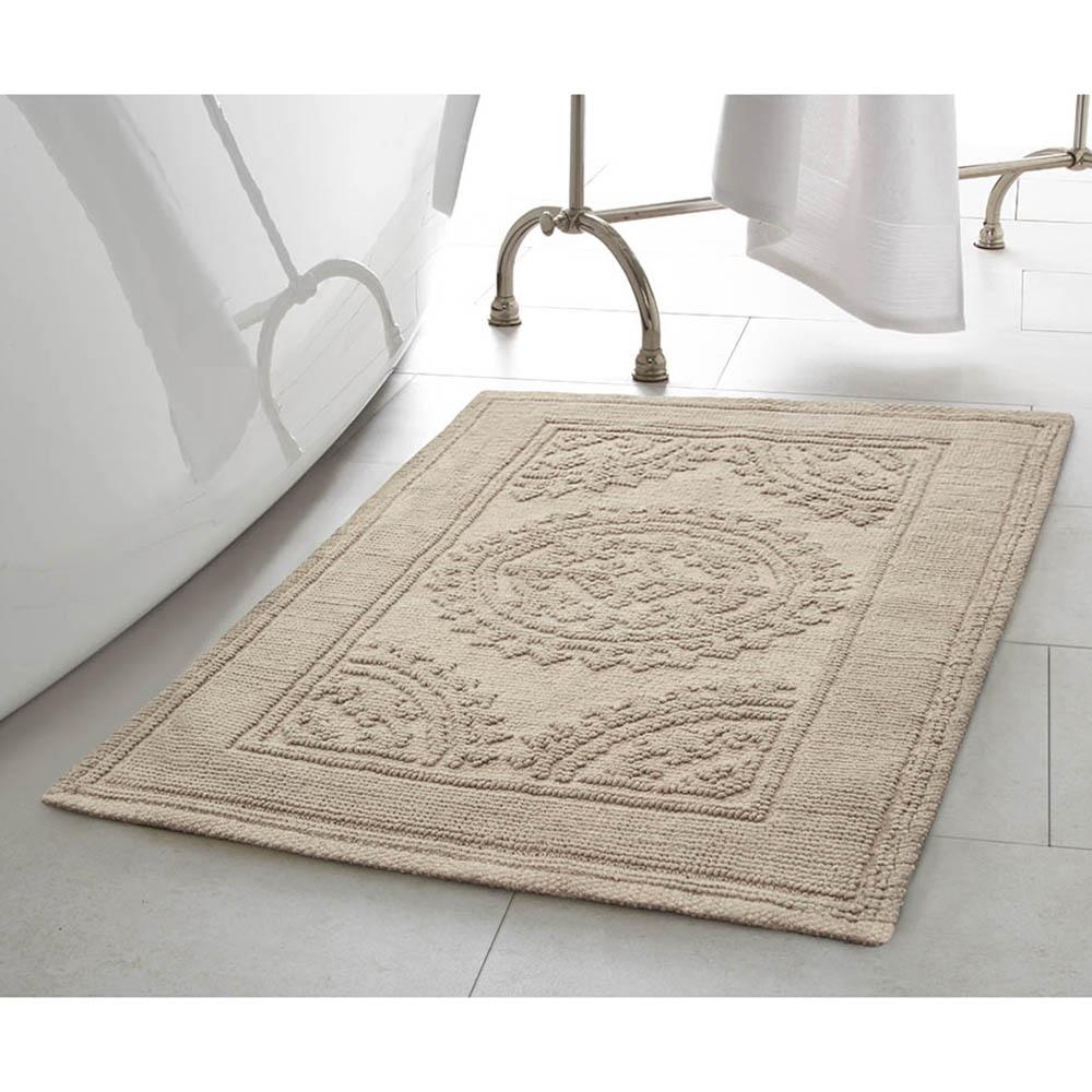 bathroom rugs taupe gray and cream
