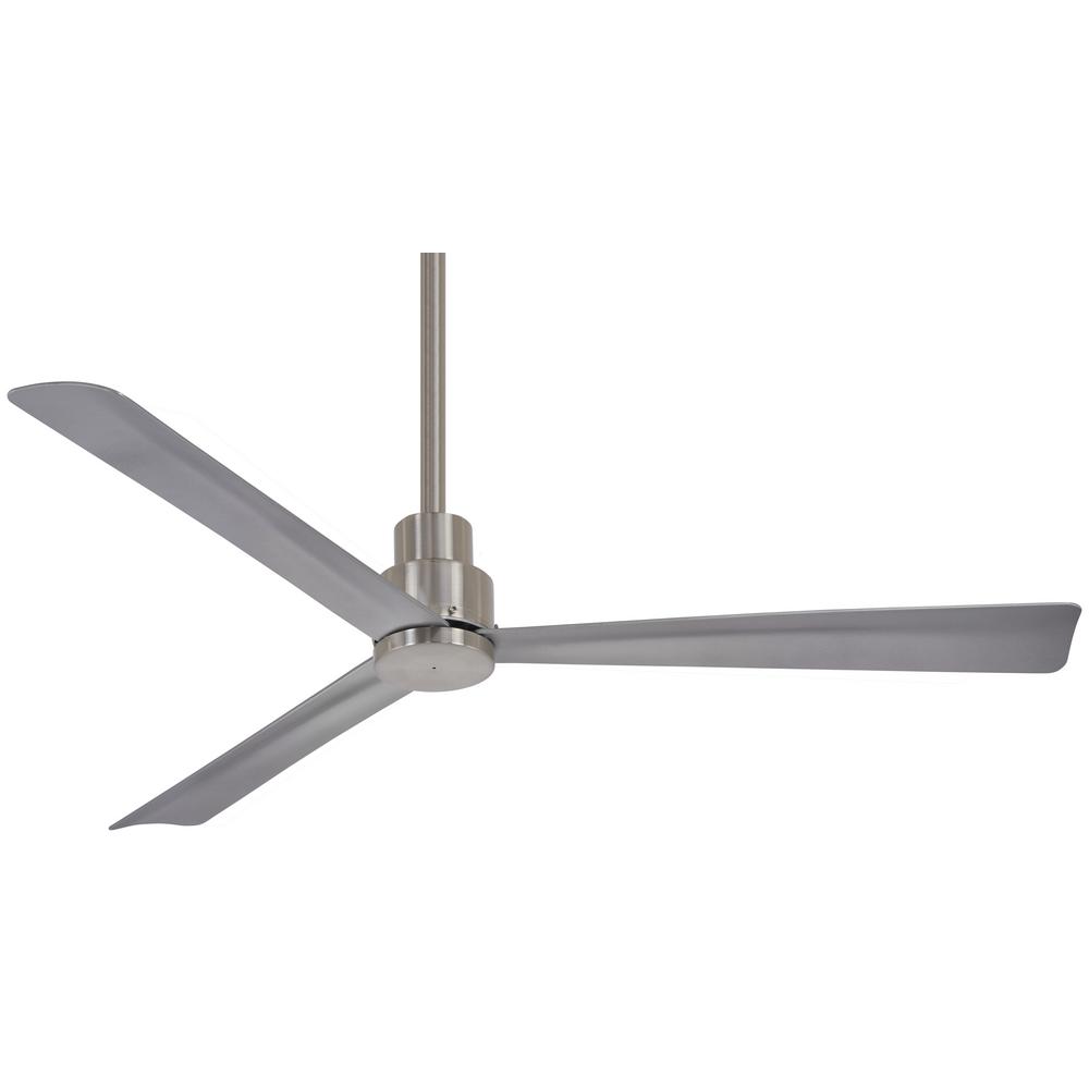Minka Aire Simple 44 In Indoor Outdoor Brushed Nickel Wet Ceiling Minka Aire Simple 44 In Indoor Outdoor