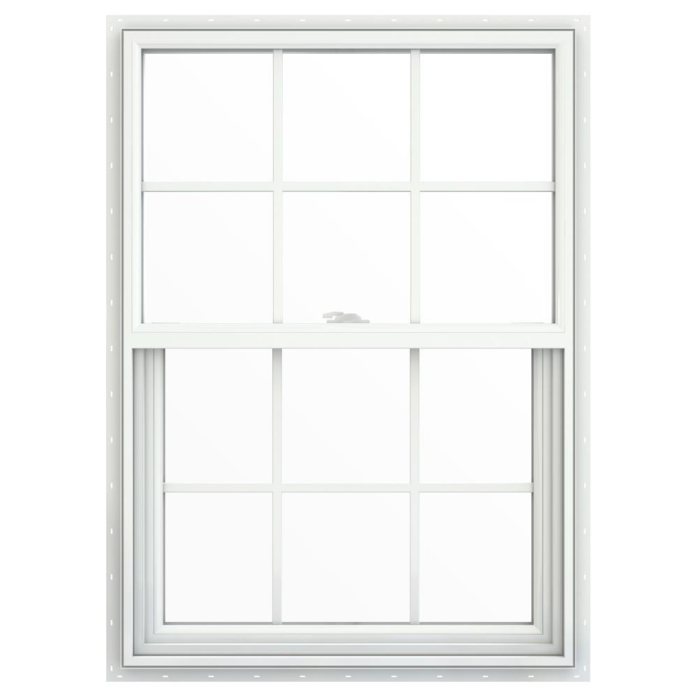 double hung window with grids 3 x 5 on top
