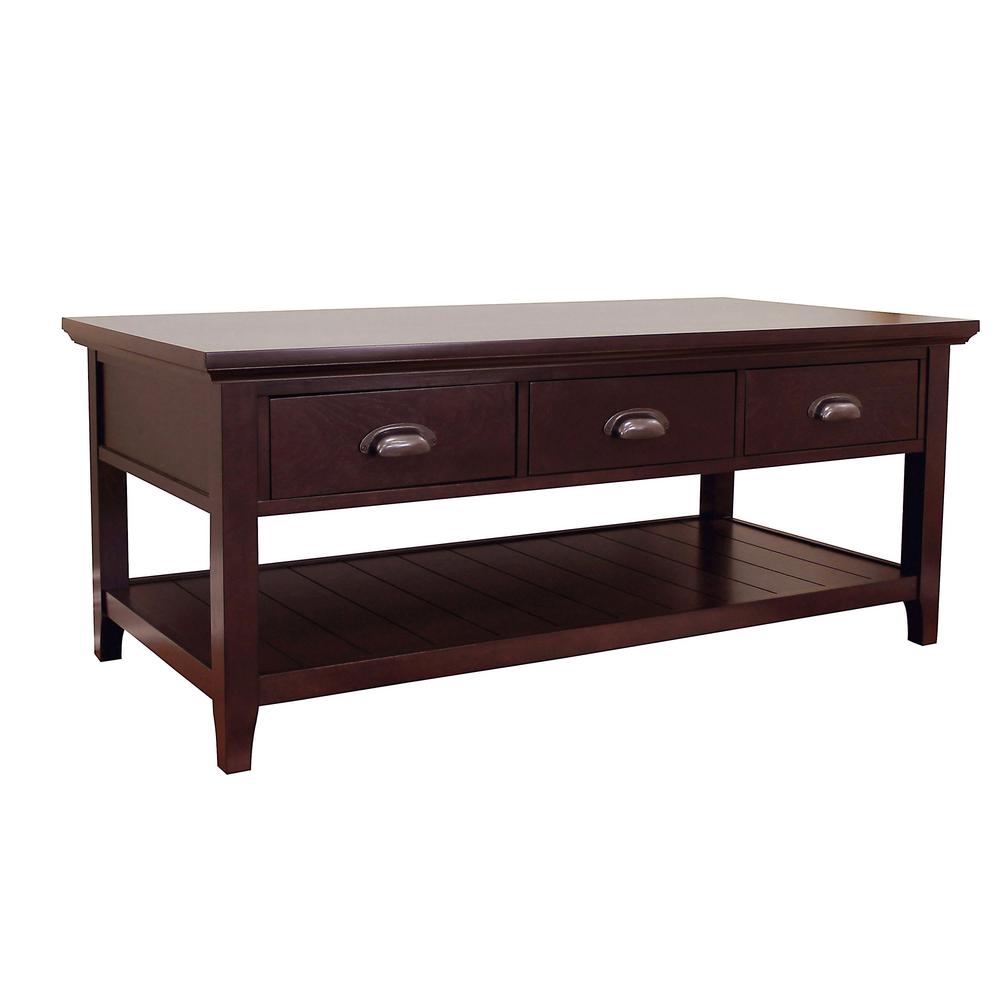 Donnieann Lindendale 47 75 In Rectangular 3 Drawer Espresso