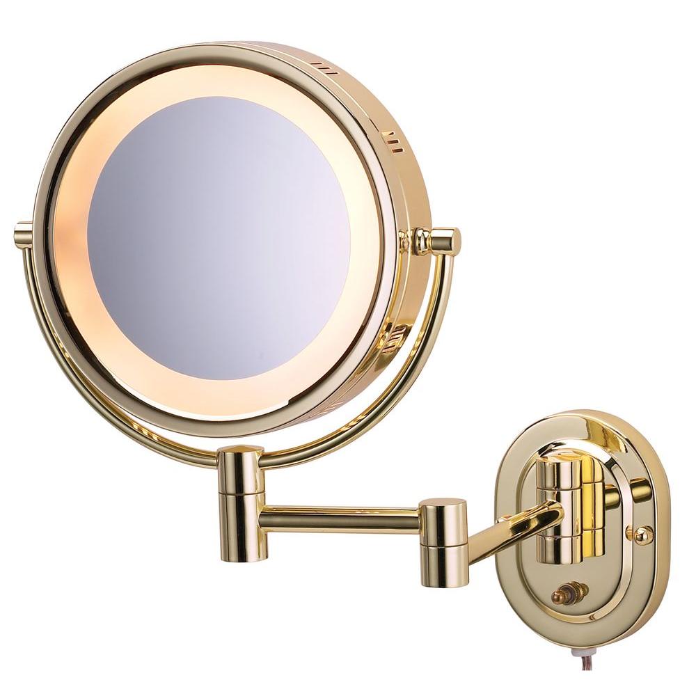 gold makeup mirror