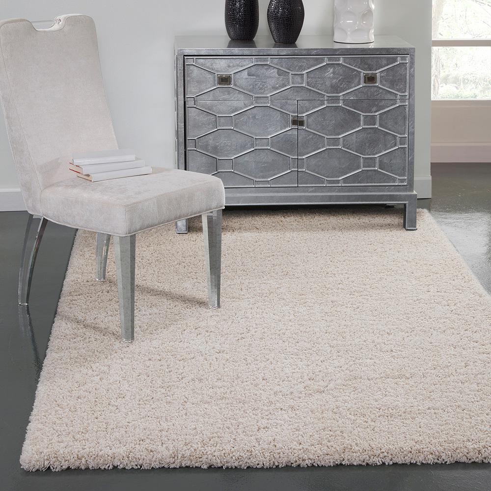 Sams International Comfort Shag White 8 ft. x 11 ft. Area Rug30038x10