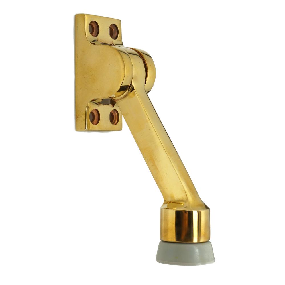 idh by St. Simons 41/2 in. Solid Brass Square Kick Down Door Stop in