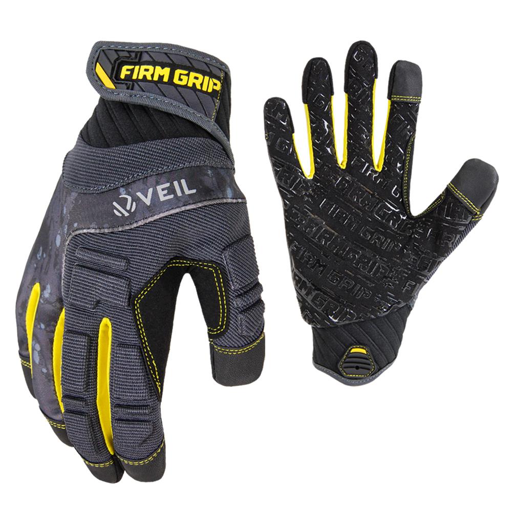 FIRM GRIP Pro Grip Large Black Synthetic Leather High Performance Glove ...