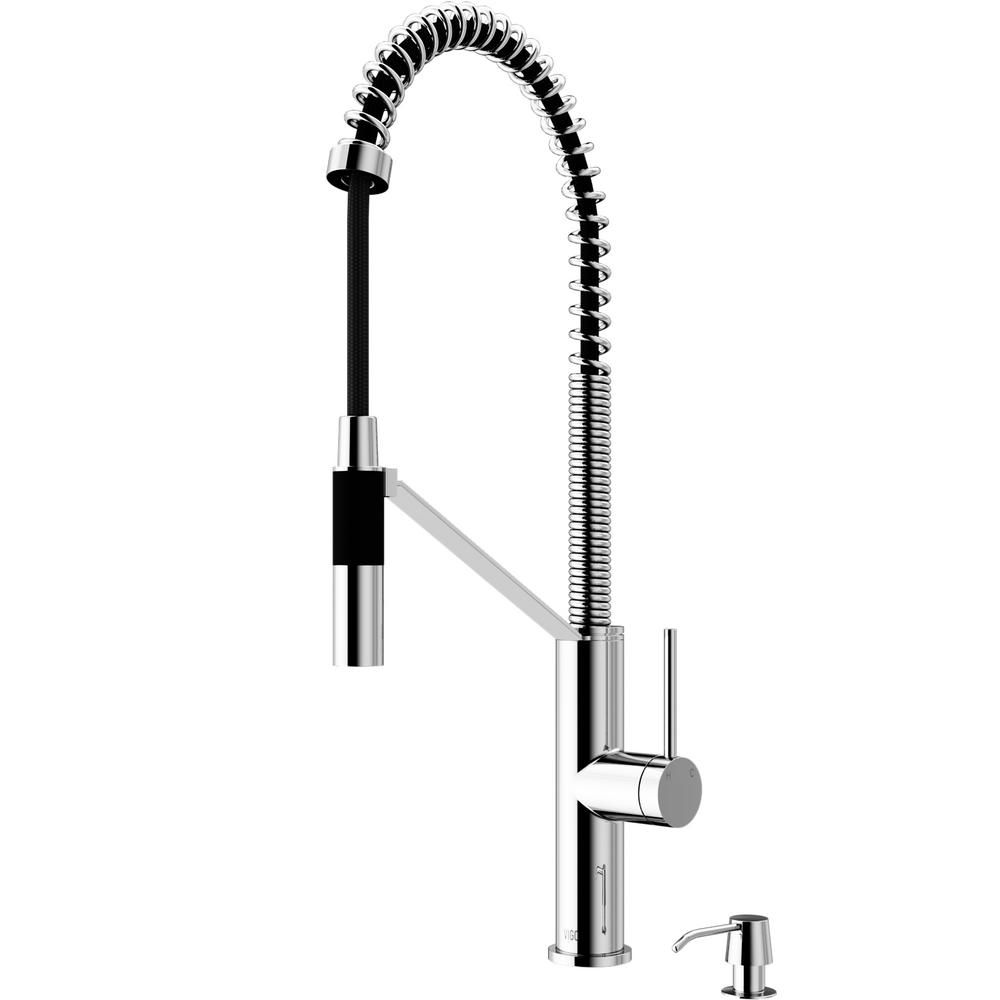 Vigo Livingston Single Handle Pull Down Sprayer Kitchen Faucet