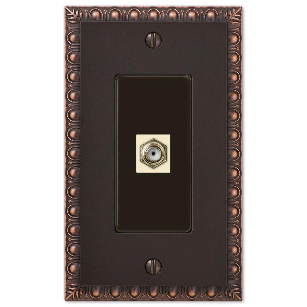 Hampton Bay 1 Coax Wall Plate Aged Bronze54CXAZ The Home