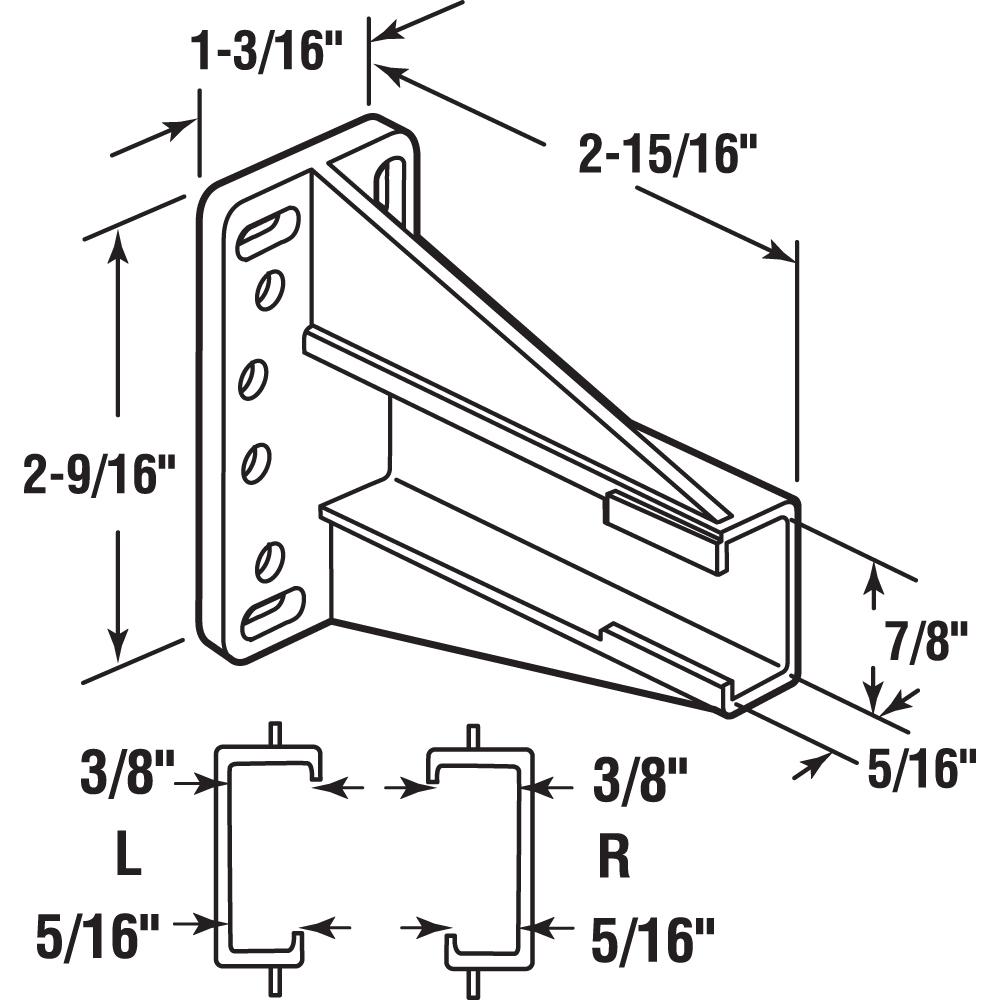 Prime Line Drawer Side Track Back Brackets R 7240 The Home Depot