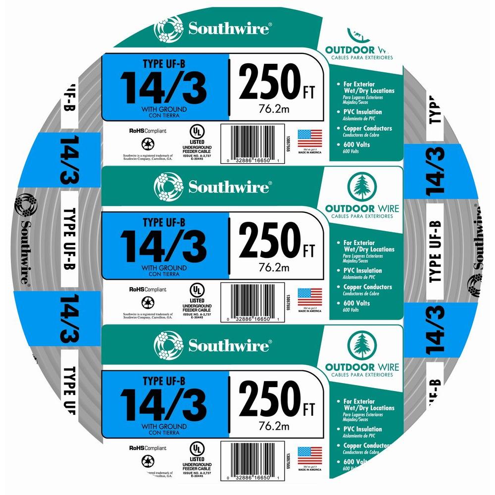 Southwire 250 ft. 14/2 Solid Romex SIMpull CU NM-B W/G Wire ...