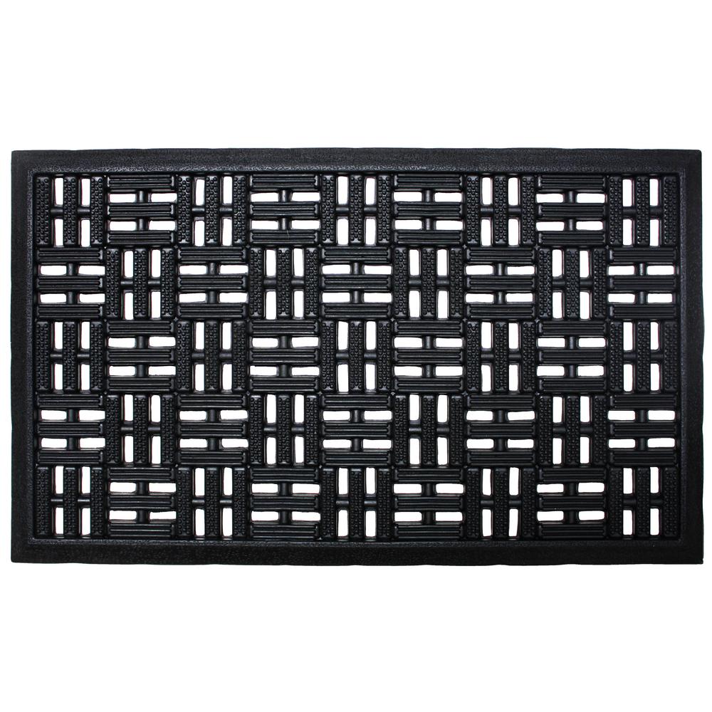 18 in. x 30 in. Rubber Lattice Door Mat-4301A - The Home Depot