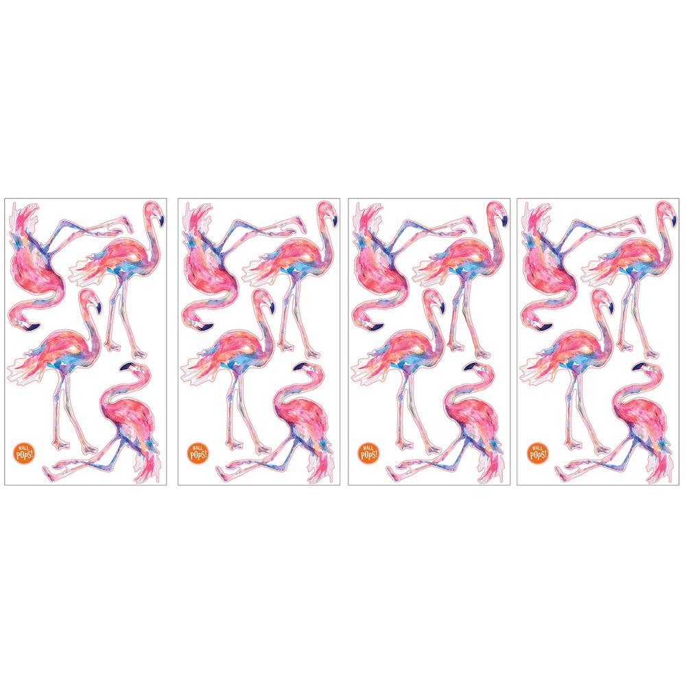 Wall Pops 19 5 In X 34 5 In Pink Flamingo Wall Decal Dwpk2173 The Home Depot - flamingo roblox funko pop