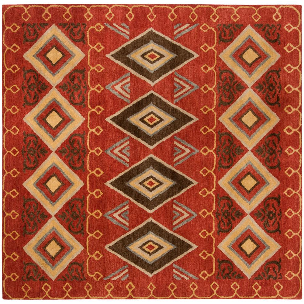 Safavieh Heritage Red Multi 6 Ft X Square Area Rug Hg404a 6sq Safavieh Heritage Red Multi 6 Ft X Square Area Rug