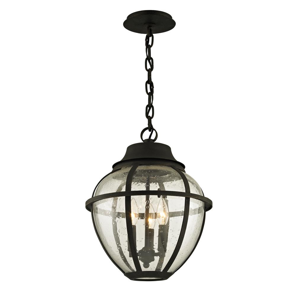 Water Resistant Bronze Outdoor Pendants Pendant Lights Bunker Hill Vintage Bronze 3 Light 13 In W Outdoor Hanging With Clear