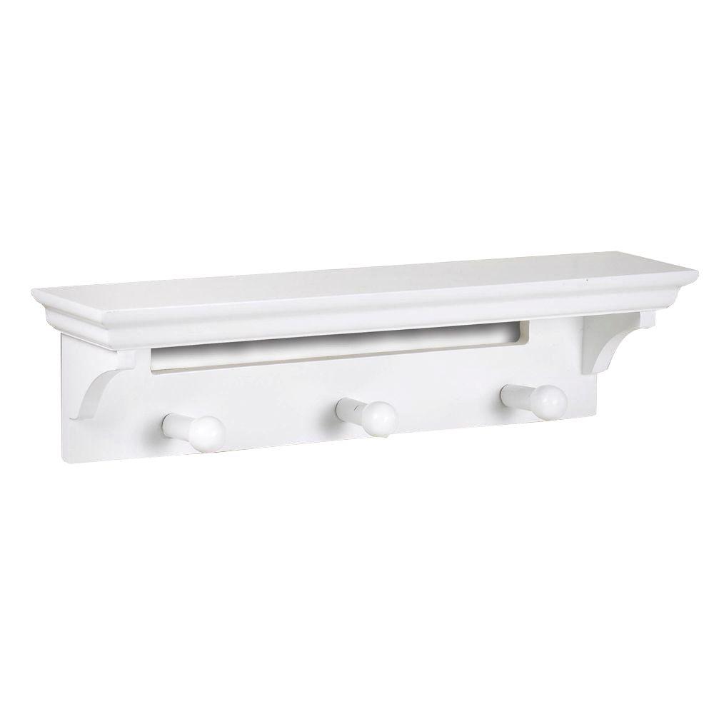 White Wall Mounted Coat Rack With Shelf Cool WallMounted Coat Racks Entryway Furniture The Home Depot White Wall Mounted Coat Rack With Shelf Cool WallMounted Coat Racks Entryway Furniture The Home Depot