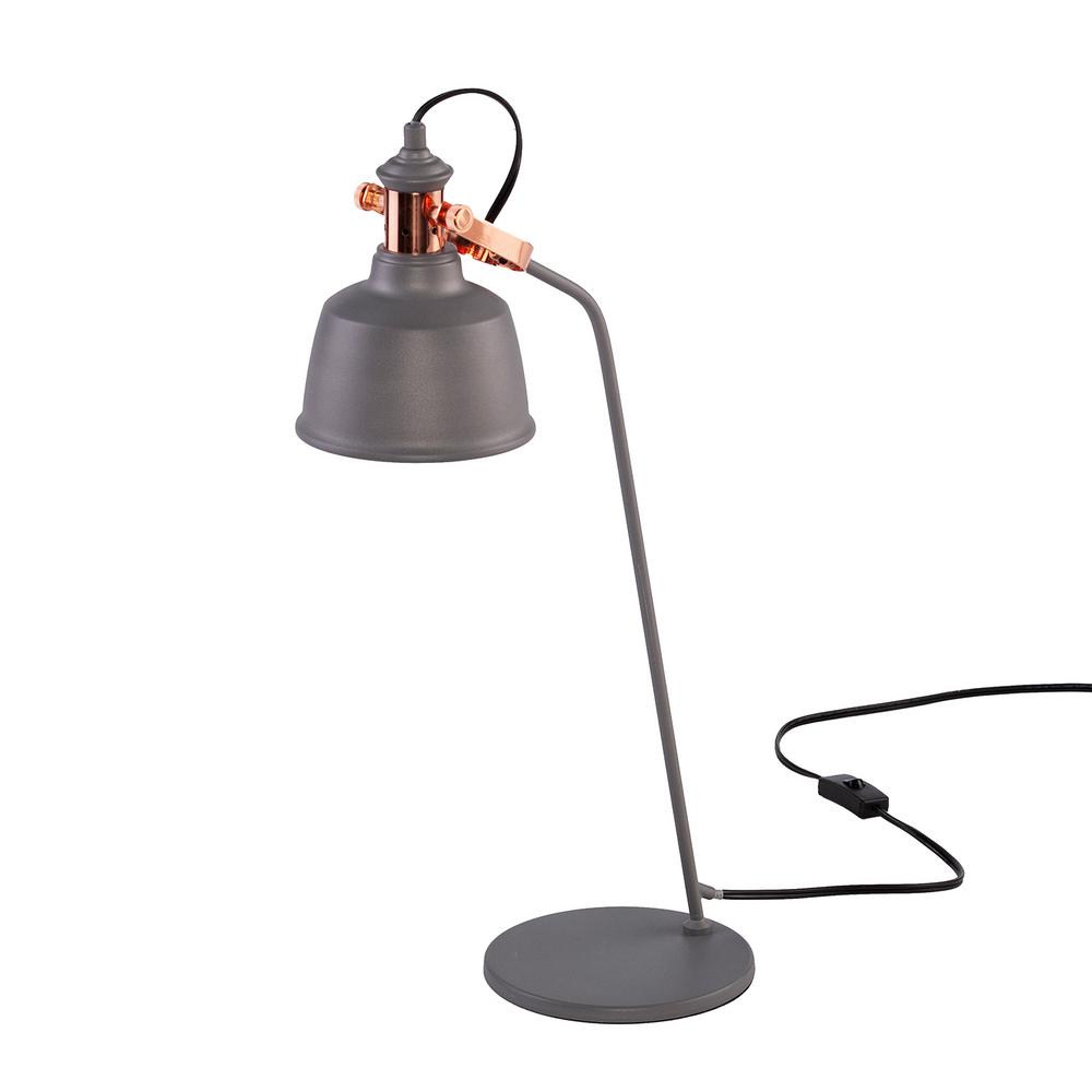 grey and rose gold table lamp