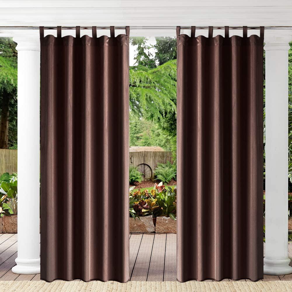 Pro Space 50 in x 84 in Patio Curtains Outdoor Waterproof Blackout