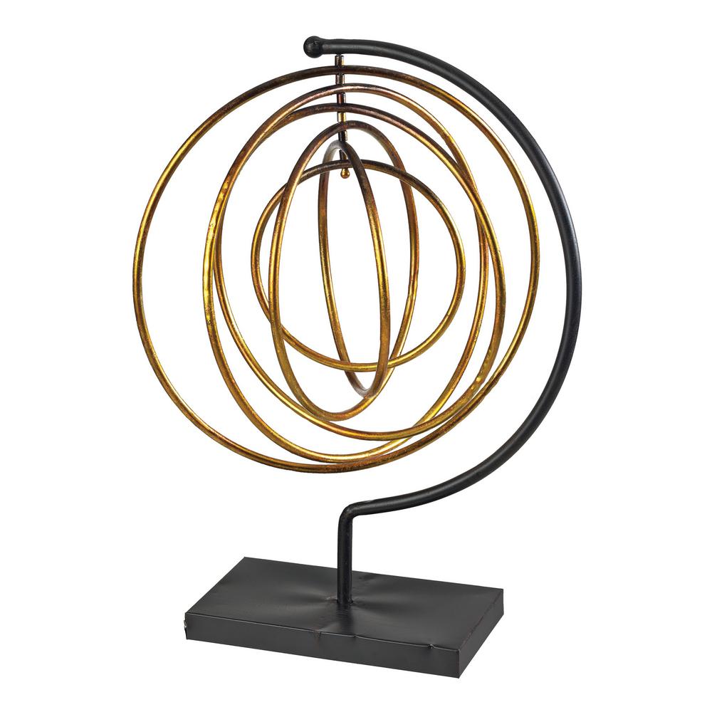 An Lighting 20 In Hanging Metal Orbs Decorative Sculpture Hanging Metal Orbs Decorative Sculpture In Gold Leaf Tn 891789 The Home Depot