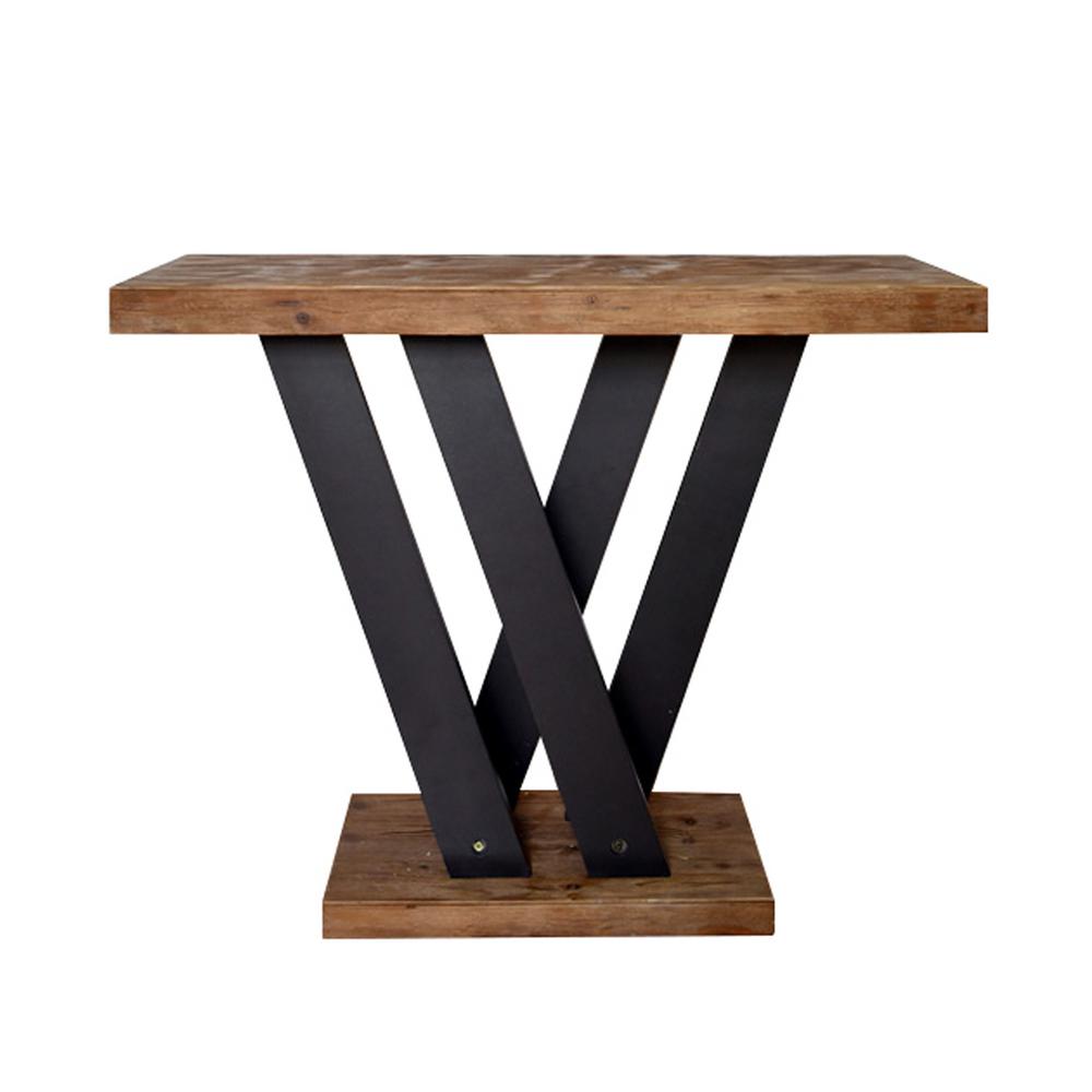 Brown Dark Grey Wood Console Table Af 136 The Home Depot Brown Dark Grey Wood Console Table