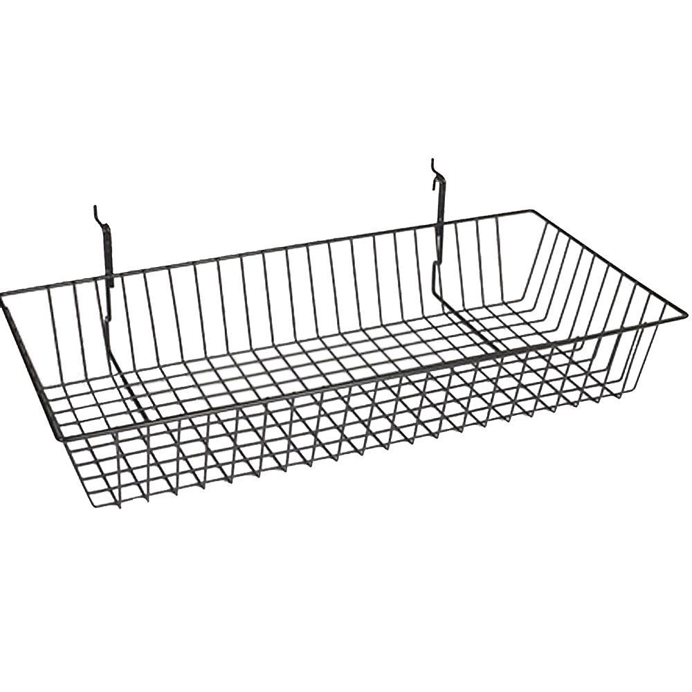 Steel Mesh Pegboard Basket in Black(2-Pack)-24265 - The Home Depot