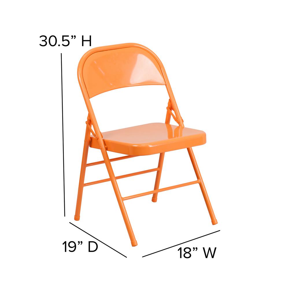 Flash Furniture Hercules Colorburst Series Orange Marmalade Triple Orange Marmalade Triple