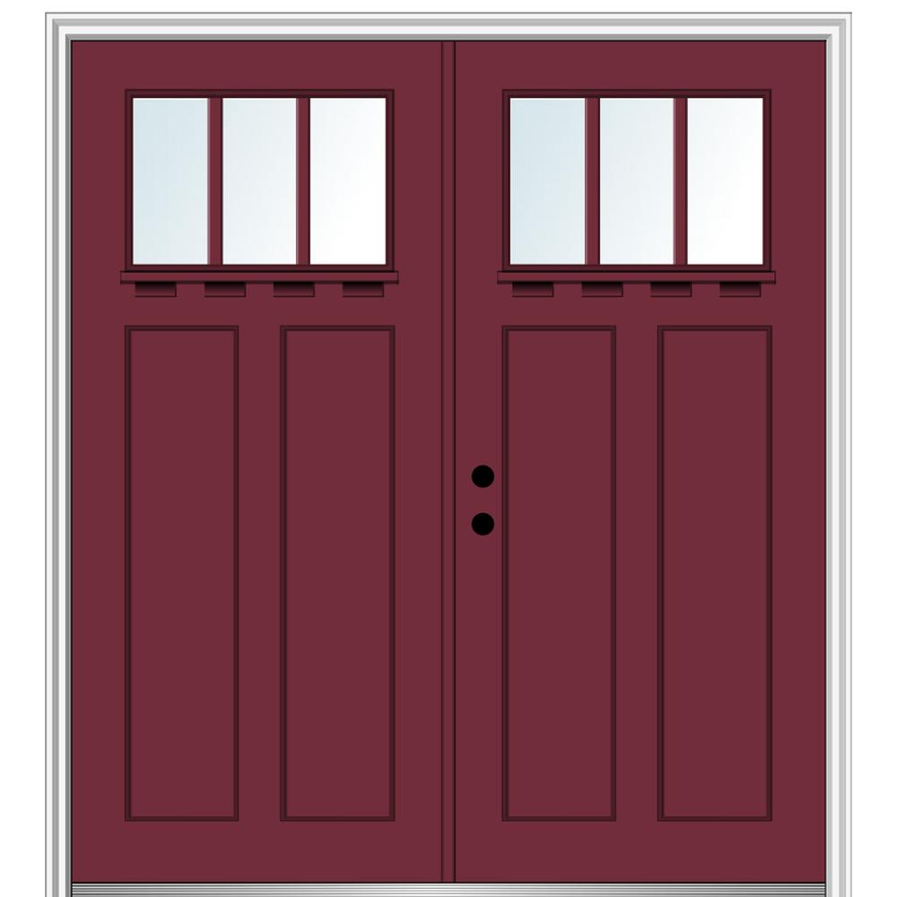 Burgundy Fiberglass Doors Front Doors The Home Depot