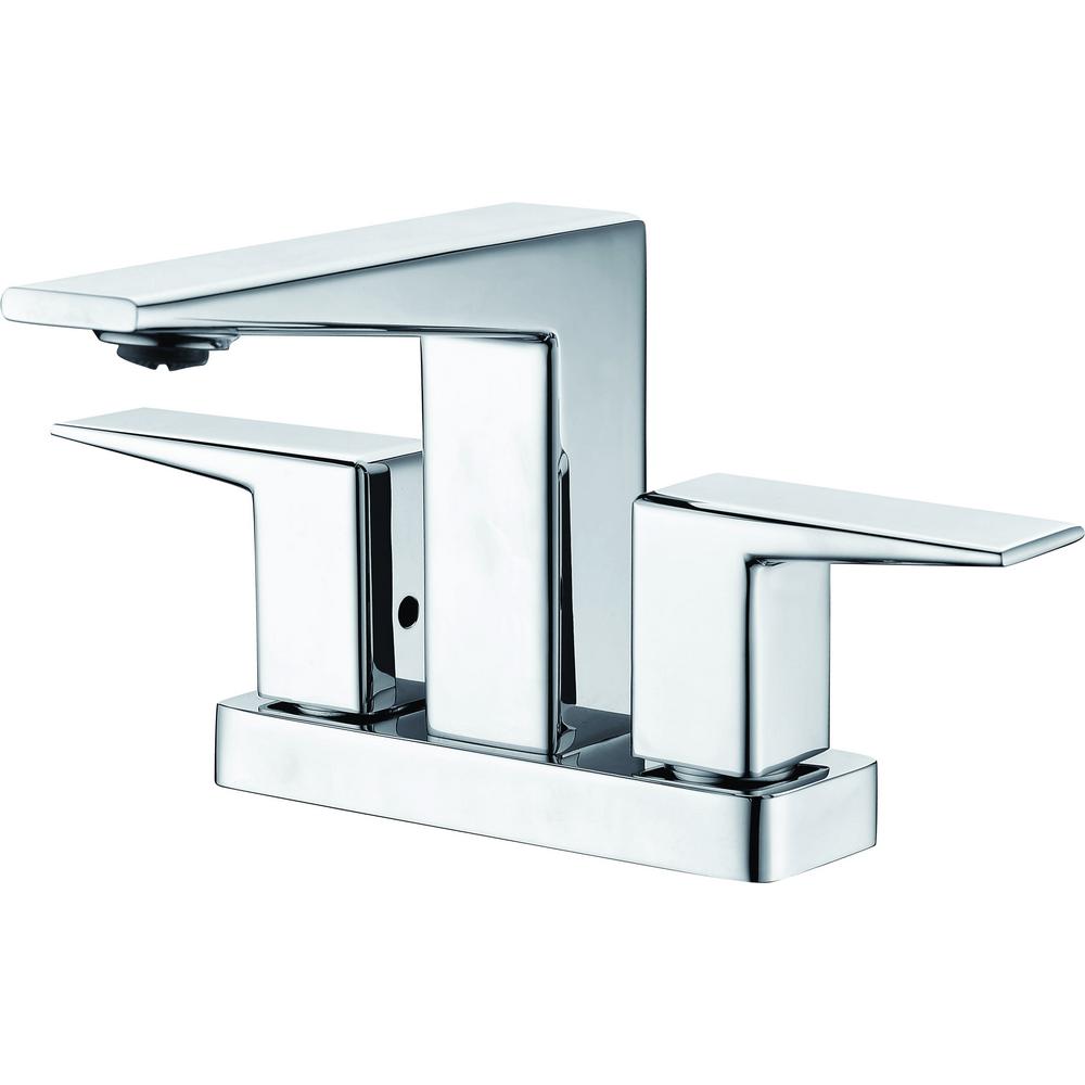 Alfi Brand 4 In Centerset 2 Handle Bathroom Faucet In Polished