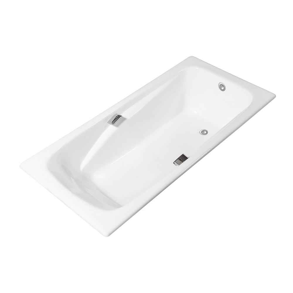 Streamline 67 in. Cast Iron Rectangular Dropin Bathtub in WhiteR5640CH The Home Depot