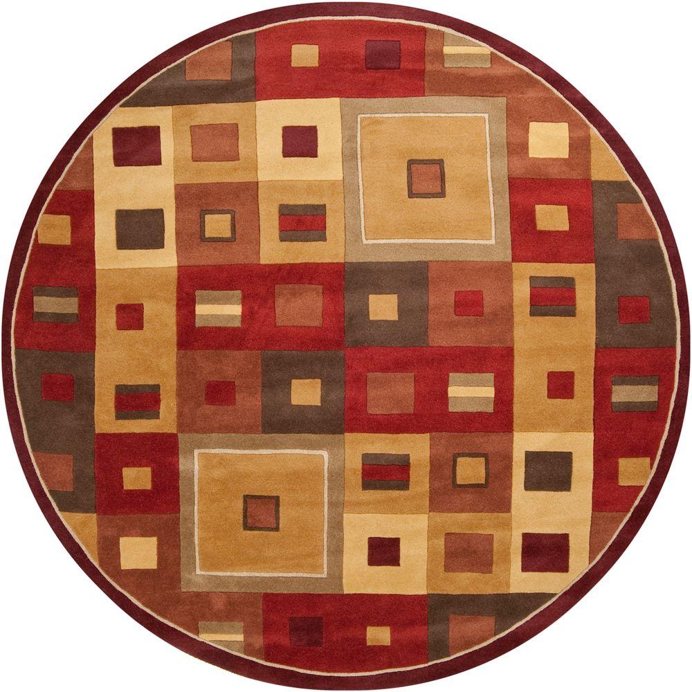 Artistic Weavers Michael Burgundy 6 ft. Round Area RugMCL7014 The
