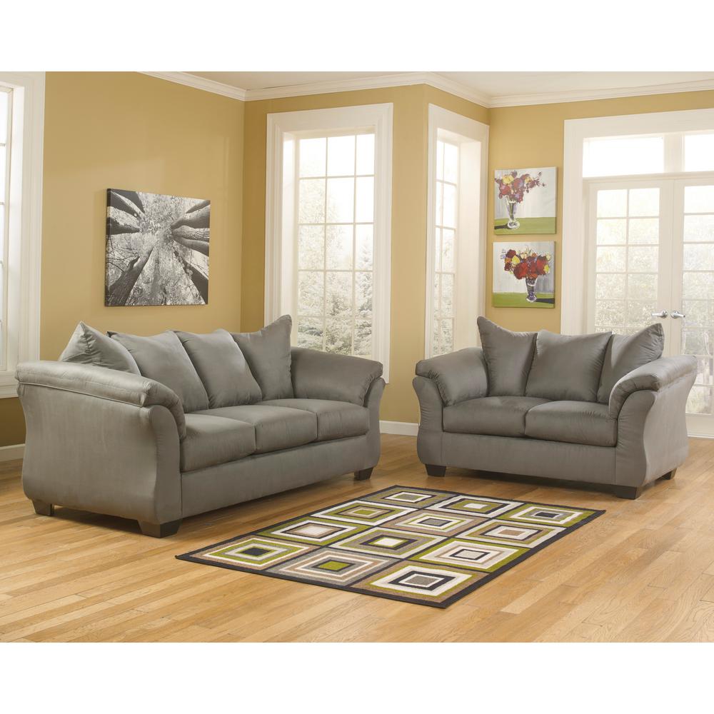 Flash Furniture Signature Design By Ashley Darcy 2 Piece Cobblestone Flash Furniture Signature Design By Ashley Darcy 2 Piece Cobblestone Fabric Living Room Set