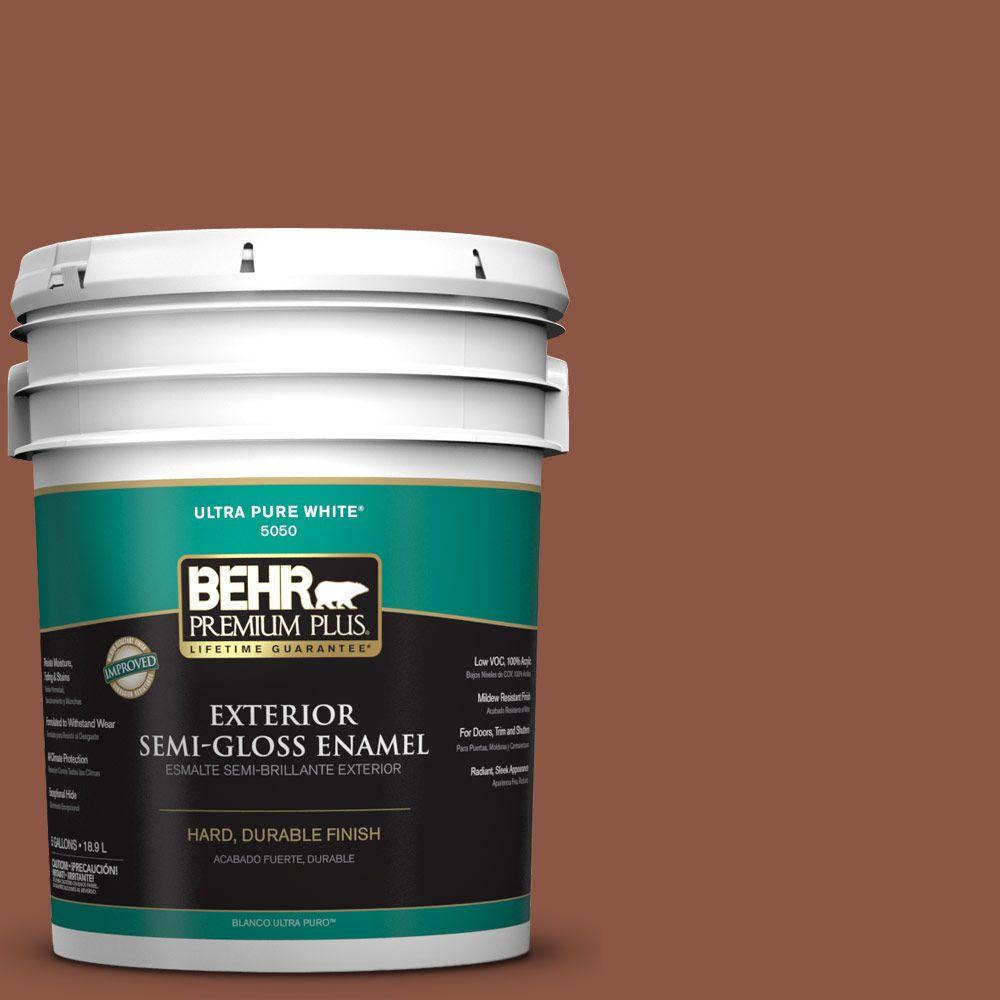 BEHR Premium Plus 5gal. S1807 True Copper SemiGloss Enamel Exterior