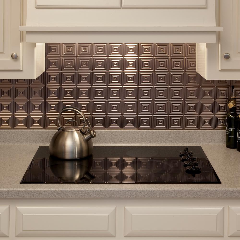 Fasade 18 25 In X 24 Brushed Nickel Miniquattro Pvc Brushed Nickel Miniquattro Pvc