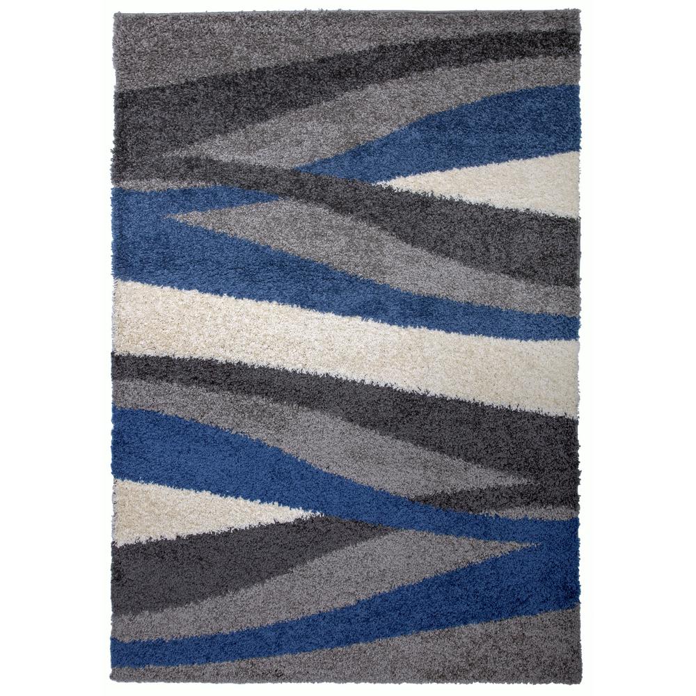 World Rug Gallery Cozy Waves Area 5 X 7 Blue
