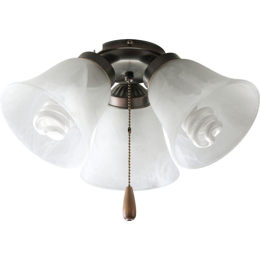 Progress Lighting Airpro 3 Light Antique Bronze Ceiling Fan