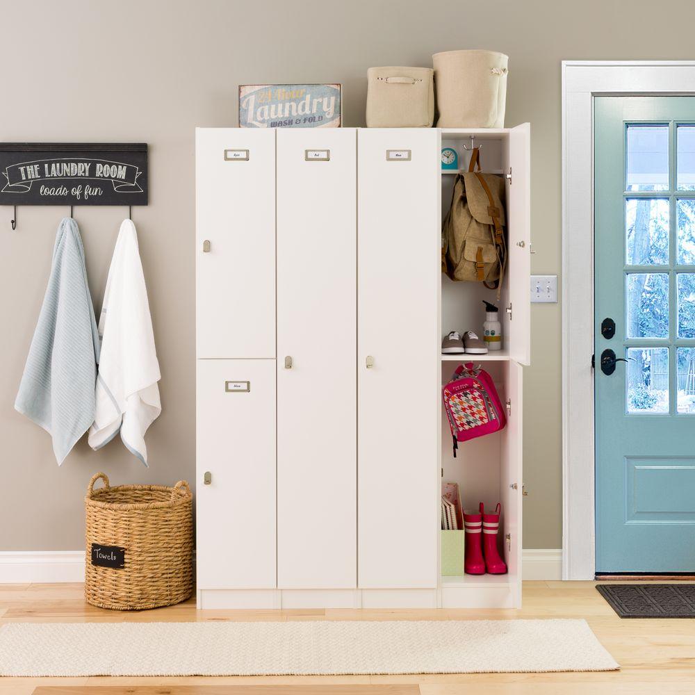 Prepac Elite Single Tier Particle Board Locker In White Wsls 0601