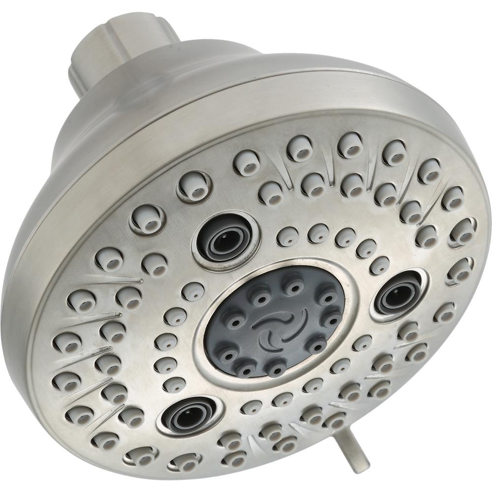 Glacier Bay Lavmere 7 Spray Showerhead With Pause Feature In Brushed Nickel Hd51716 X0004 The