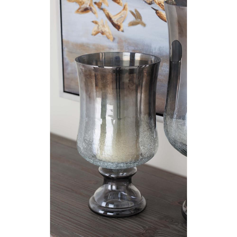 Litton Lane Smoked Glass Hurricane Candle Holder 24680 The Home Depot - Smoked Glass Hurricane Lamp Litton Lane Smoked Glass Hurricane Candle Holder 24680 The Home Depot - Smoked Glass Hurricane Lamp