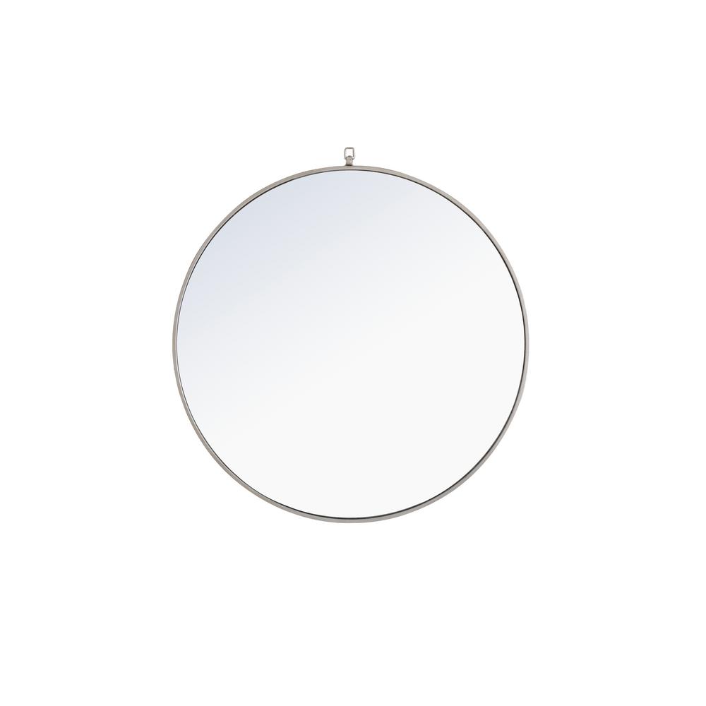 Timeless Home 39 in. H X 39 in. W Modern Round Metal Framed Wall Mirror