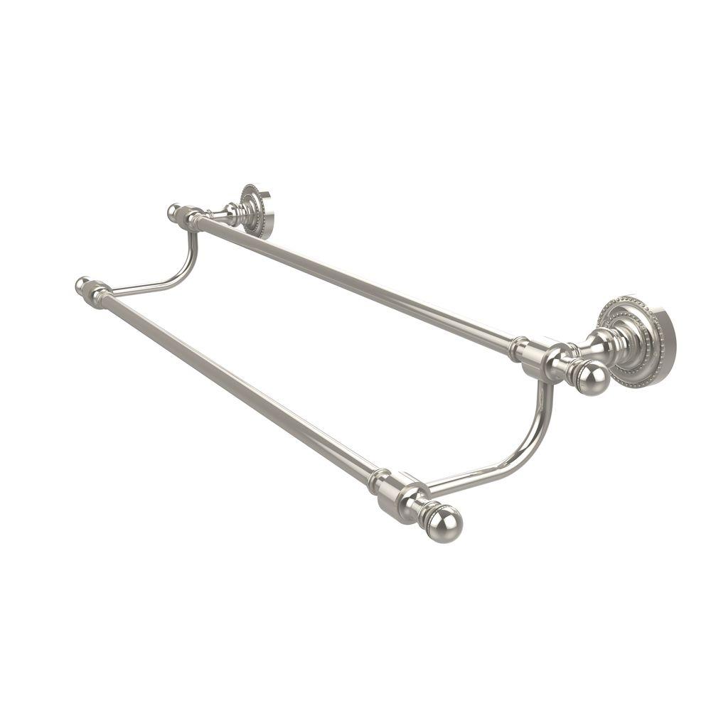 Allied Brass Retro Dot Collection 30 in. Double Towel Bar in Polished