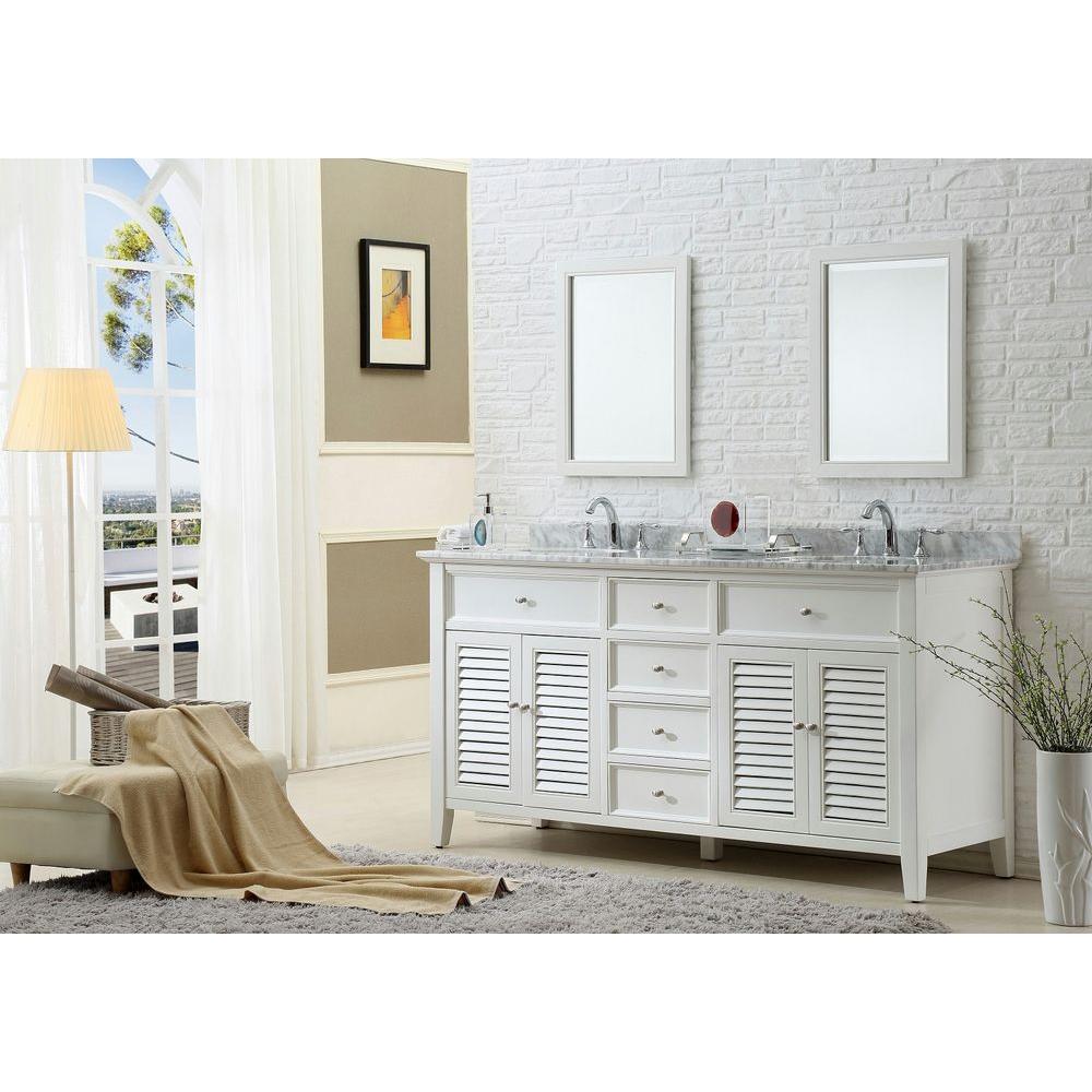Direct Vanity Sink Shutter 70 In Double Pearl White With Marble Top Carrara 6070d12 Wwc The Home Depot - 70 Inch Bathroom Vanity Home Depot Direct Vanity Sink Shutter 70 In Double Pearl White With Marble Top Carrara 6070d12 Wwc The Home Depot - 70 Inch Bathroom Vanity Home Depot