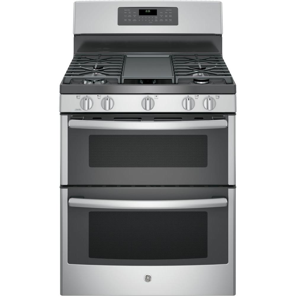 Ge 6 8 Cu Ft Double Oven Gas Range With Self Cleaning And Ge 6 8 Cu Ft Double Oven Gas Range