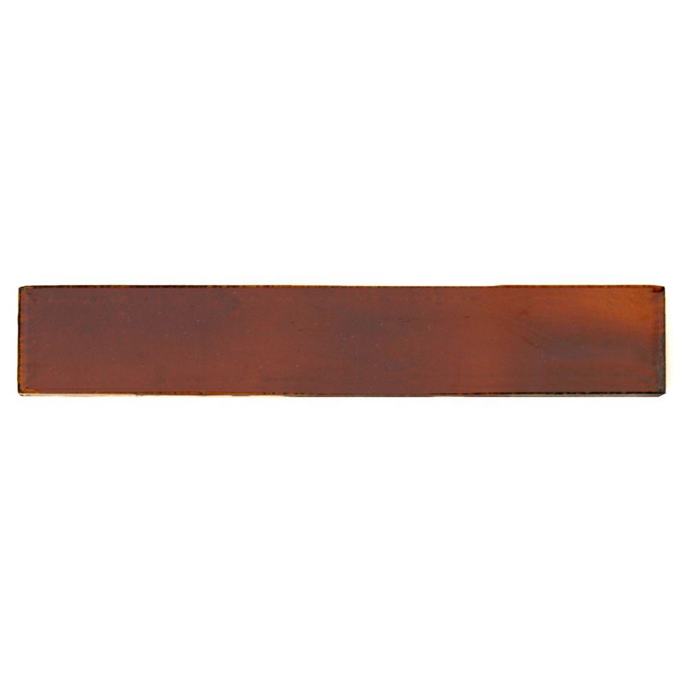 Solistone Hand-Painted Russet Red 1 in. x 6 in. Ceramic ...