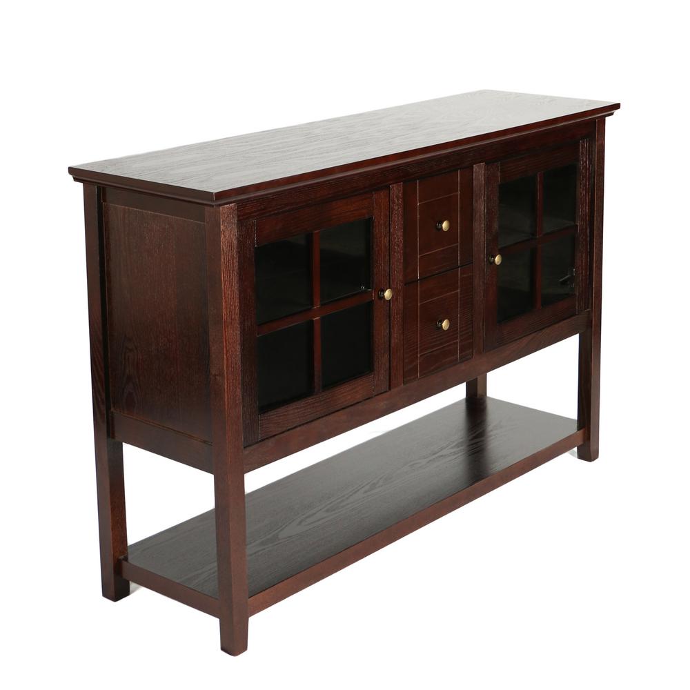 Walker Edison Furniture Company Espresso Buffet With Storage 2 Walker Edison Furniture Company Espresso Buffet