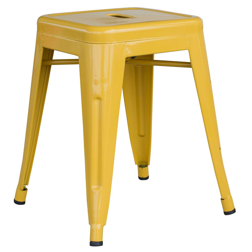 Loft Style 18 in. Gold Stackable Metal Bar Stool