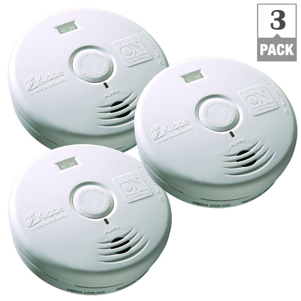 Gentex Hardwired Interconnected Photoelectric Smoke Alarm, Wall Mount ...