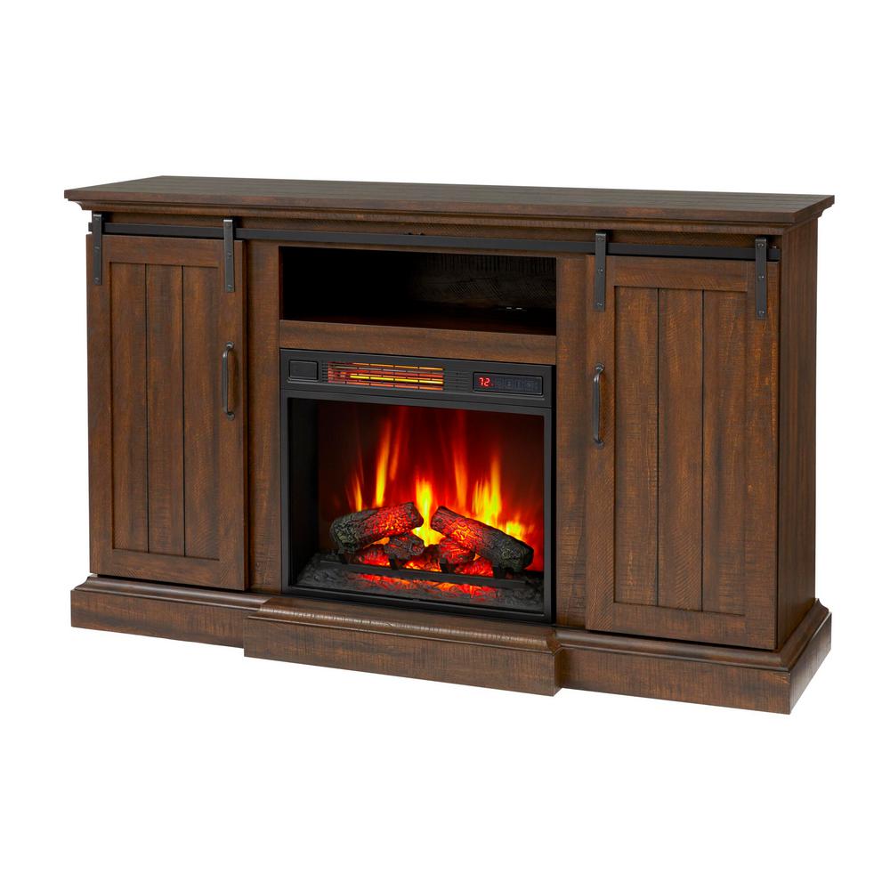 Home Decorators Collection Kerrington 60 In Freestanding Media Console Electric Fireplace With Barn Door Rustic Walnut 140121 The Depot - Fireplace Door Home Depot Home Decorators Collection Kerrington 60 In Freestanding Media Console Electric Fireplace With Barn Door Rustic Walnut 140121 The Depot - Fireplace Door Home Depot