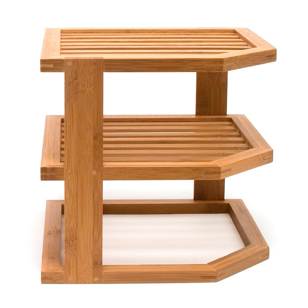 Lipper International 9 5 In X 10 Bamboo 3 Tier Corner Lipper International 9 5 In X 10 Bamboo 3