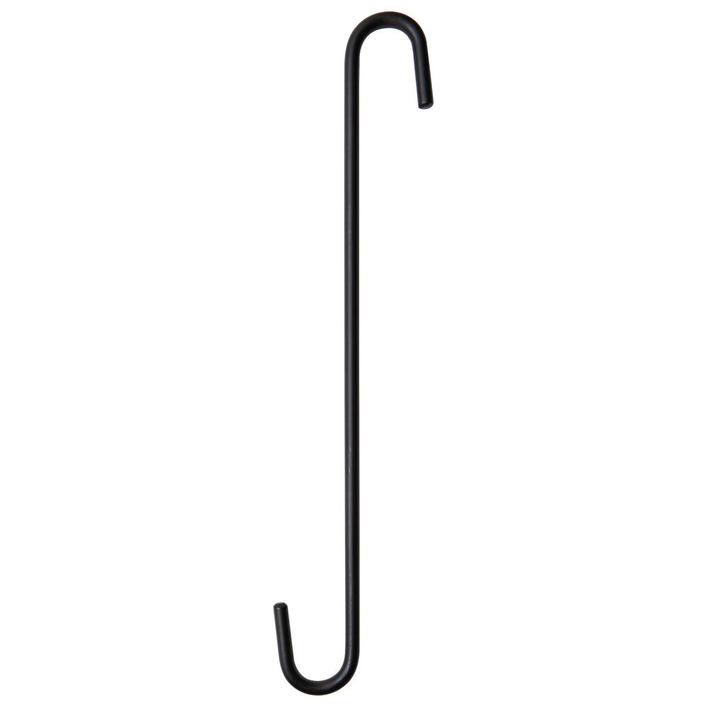 vigoro 1 574 in x 0 23 in x 11 73 in black iron extender hook 594209 the home depot