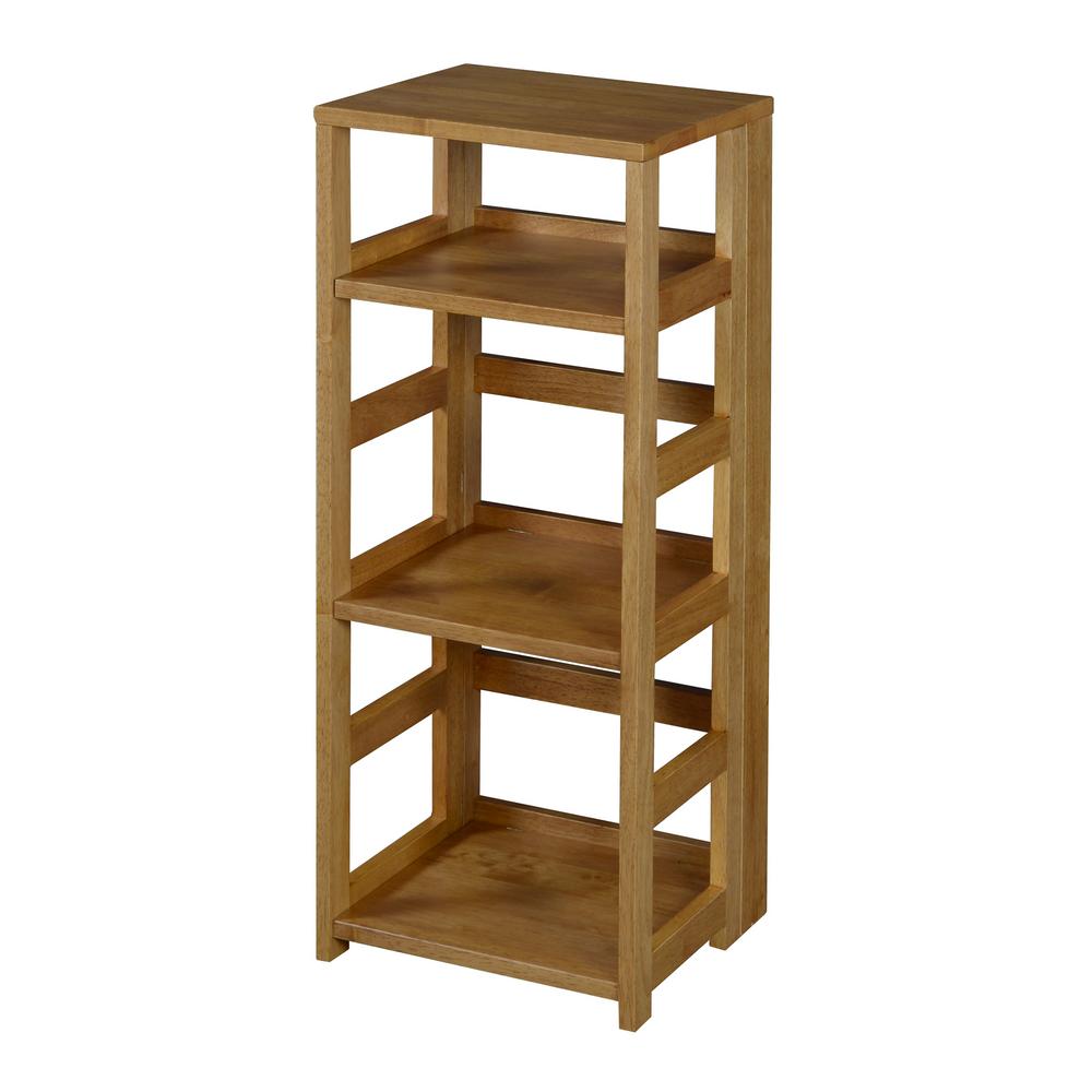 Niche Flip Flop Um Oak 3 Shelf Square Folding Bookcase Flip Flop Um Oak 3 Shelf Square Folding Bookcase