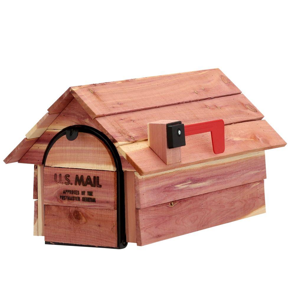 Gibraltar Mailboxes Cedar Chalet PostMount MailboxCC2R0000 The Home